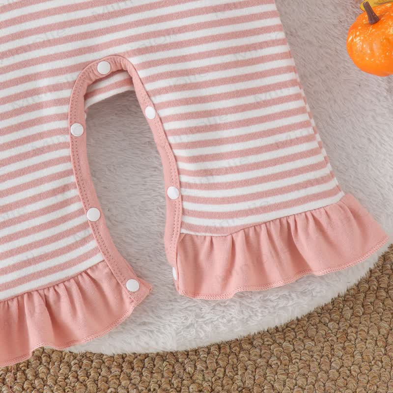Baby Croissant/Ghost Romper with Bow Headband - image 17