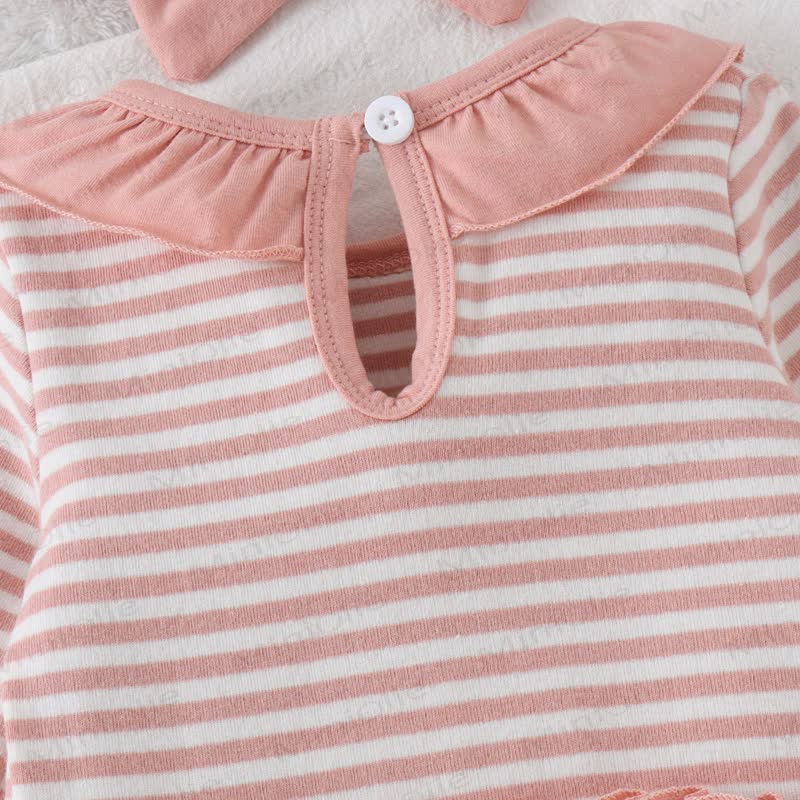 Baby Croissant/Ghost Romper with Bow Headband - image 18
