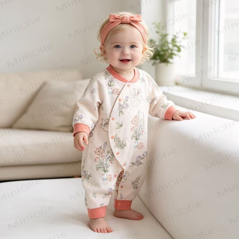 Baby Soft Cotton Pajamas Romper - Butterfly - 18-24M - image 4