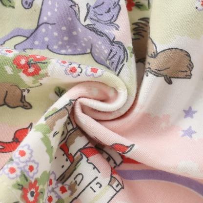 Toddler Girl Beige Unicorn Print Long Sleeve Dress - image 5