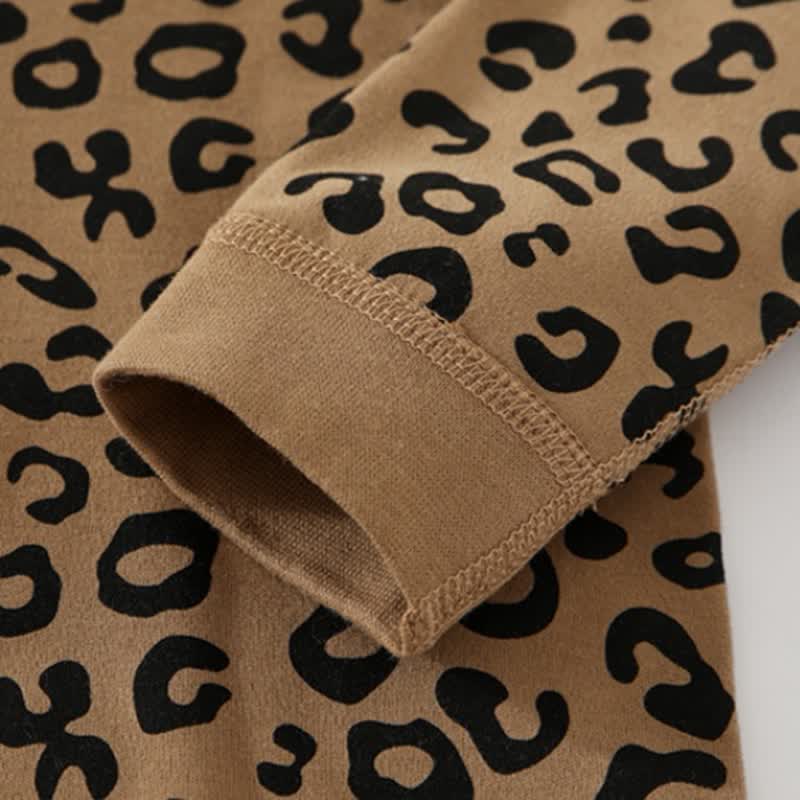 Baby Leopard Print Top and Pants Pyjama 2-piece Set - image 3