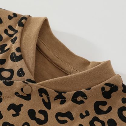 Baby Leopard Print Top and Pants Pyjama 2-piece Set - image 2