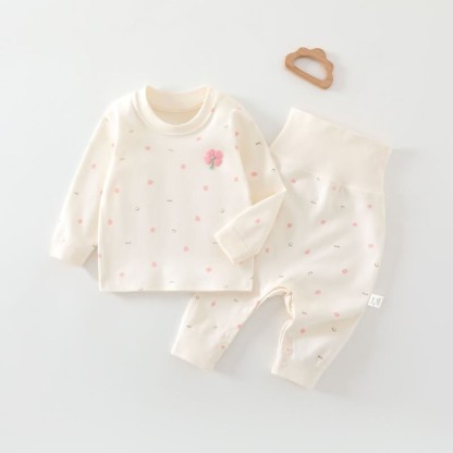 Baby Toddler Long Sleeve Top and Pants Pyjama 2-piece Set - Pink Clover - 2-3T - image 4