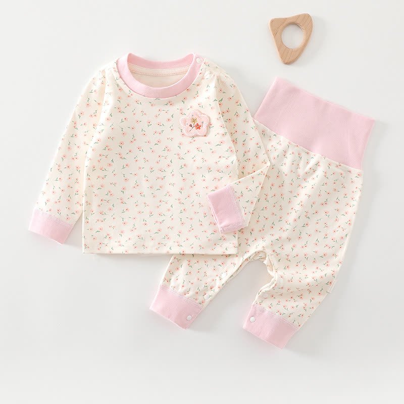 Baby Toddler Long Sleeve Top and Pants Pyjama 2-piece Set - Pink Floral - 2-3T - image 8