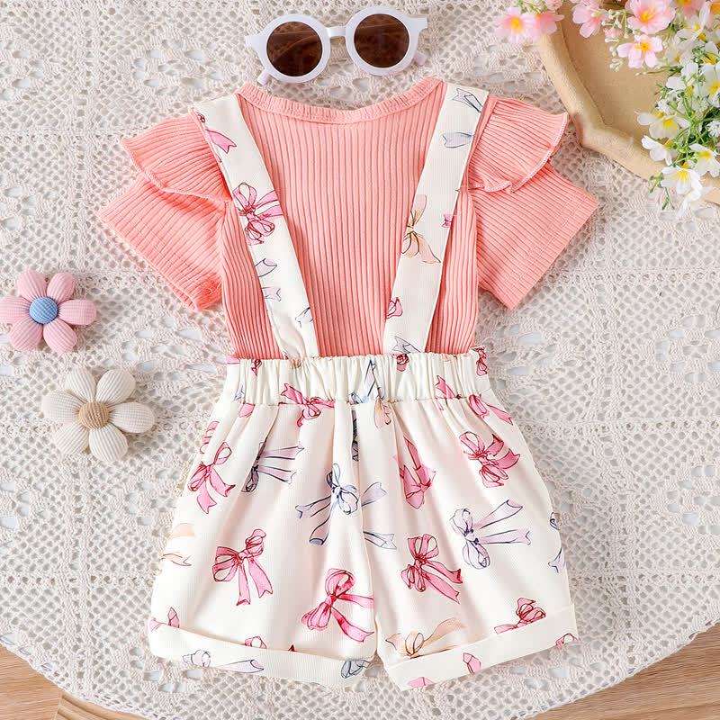 Baby Toddler Floral Print Onesie and Overalls 2-piece Set - image 11