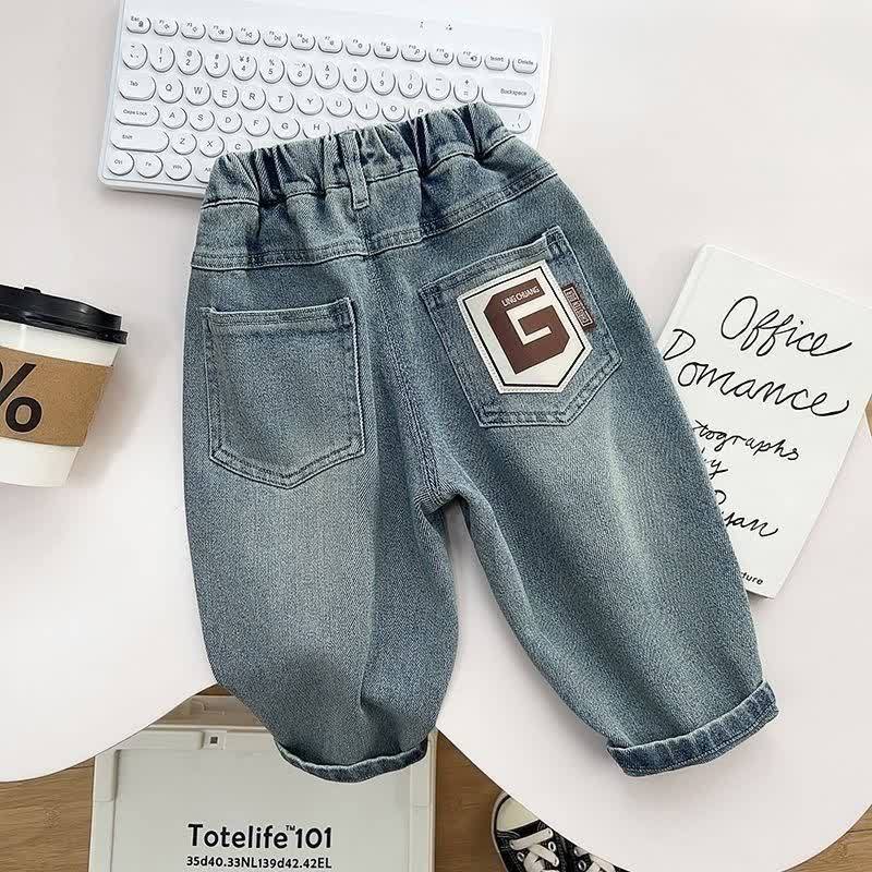 Toddler Boys Blue Vintage Relaxed Fit Denim Pants - image 4