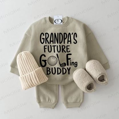 GRANDPA’S FUTURE GOLFING BUDDY Baby Grey Green 2-piece Set - Grey Green - 2-3T - image 1