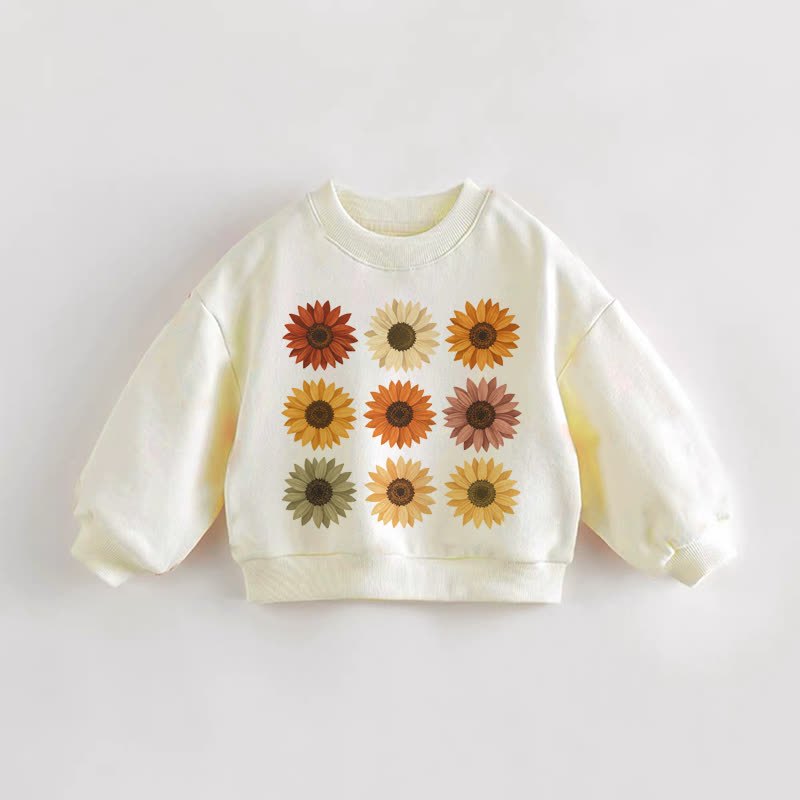 Baby Toddler Daisy Cream Sweatshirt - Cream - 3-5T - image 1