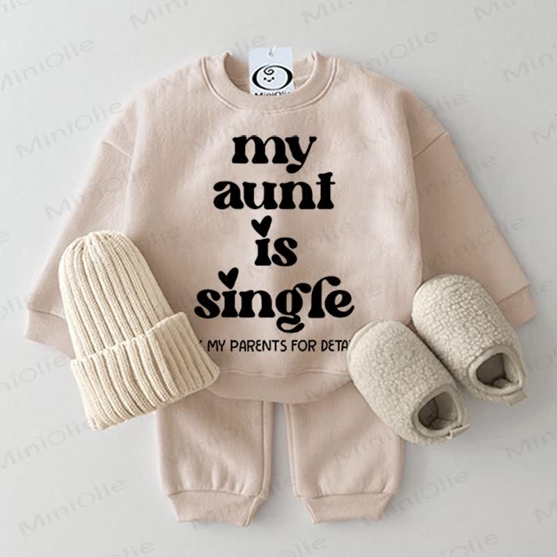 MY AUNT IS SINGLE Baby 2-piece Beige Set - Beige - 2-3T - image 1