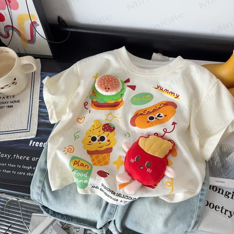 YUMMY Toddler Food Print T Shirt - image 2