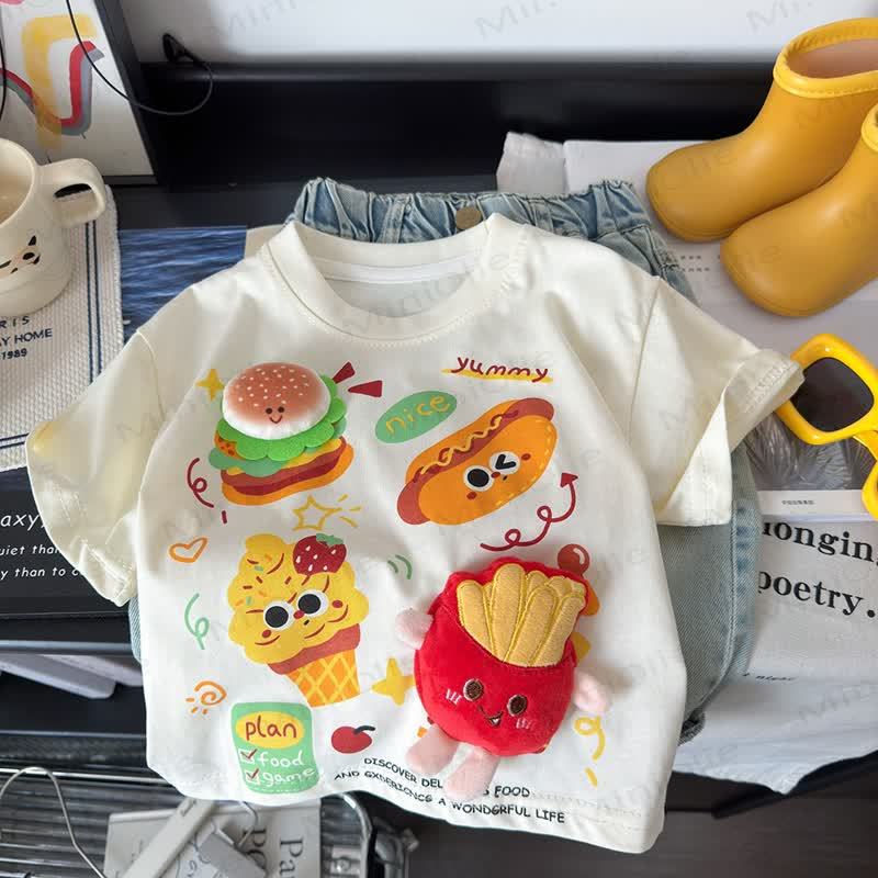 YUMMY Toddler Food Print T Shirt - image 3