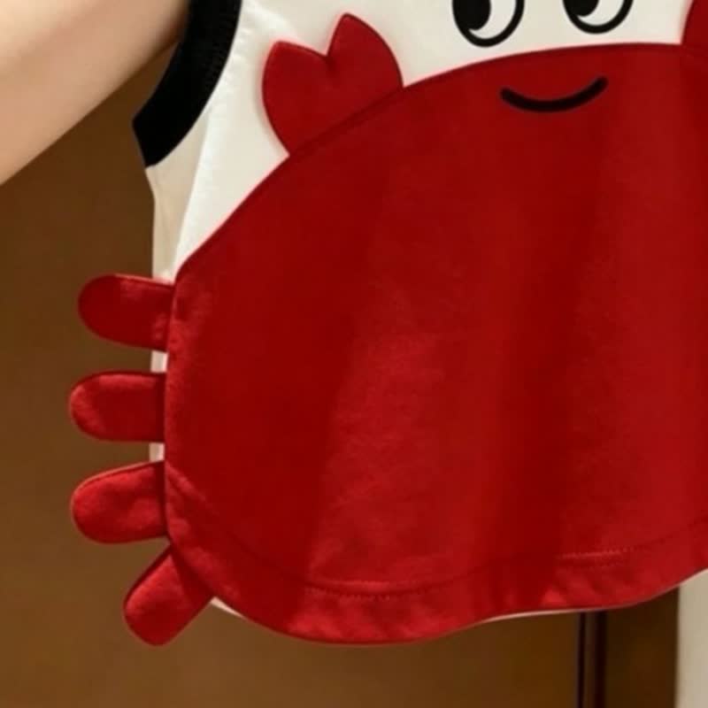 Toddler Baby Smiley Crab Applique Tank and Shorts 2-piece Set - image 4
