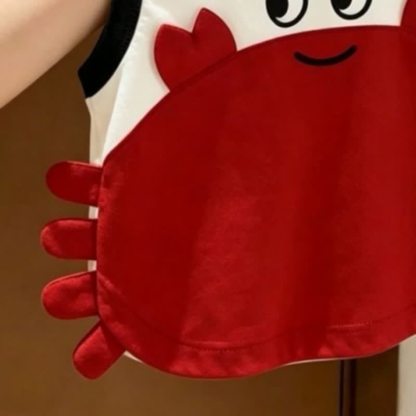 Toddler Baby Smiley Crab Applique Tank and Shorts 2-piece Set - image 4