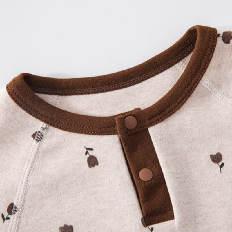 Toddler Baby Animal/Plant Print Long Sleeve Top and Pants Pajama 2-piece Set - image 8