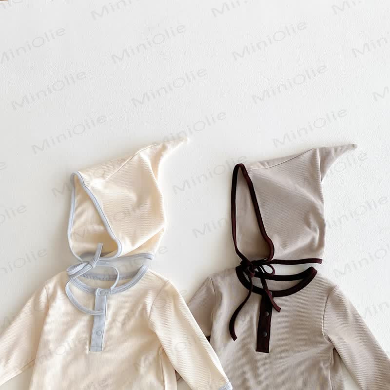 Baby Color Block Romper with Hat - image 6