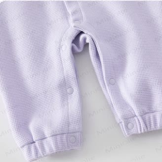 Baby Floral Ruffle Collar Waffle Long Sleeve Romper - image 4