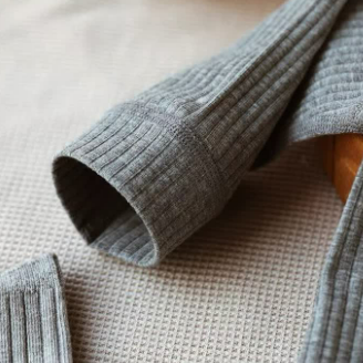 Baby Soft Ribbed Long Sleeve Snap Front Romper - image 2