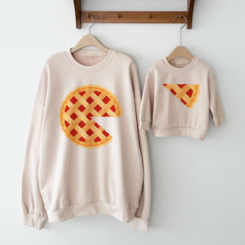 Family Pizza Beige Sweatshirt - image 1