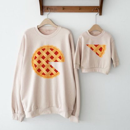 Family Pizza Beige Sweatshirt - image 1