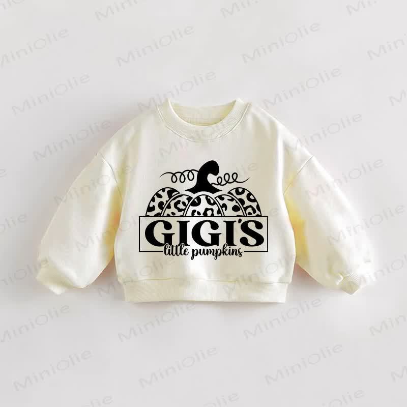 GIGI'S LITTLE PUMPKINS Baby Toddler Slogan Cream Sweatshirt - Cream - 3-5T - image 1