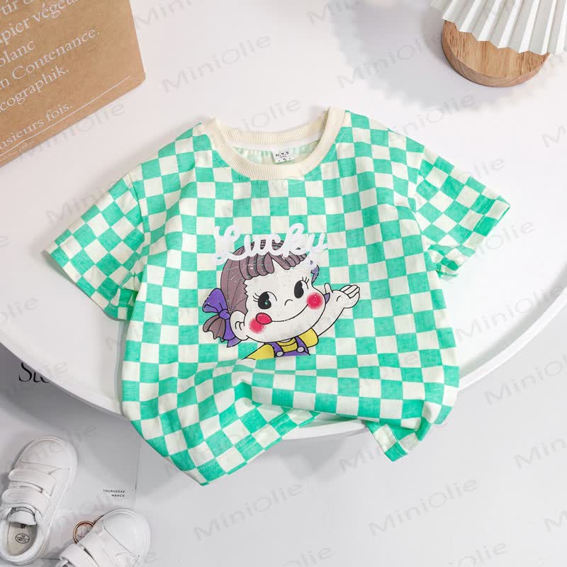 Toddler Ribbed Peter Pan Collar Short Sleeve T-Shirt - Green - 6-7T - image 5