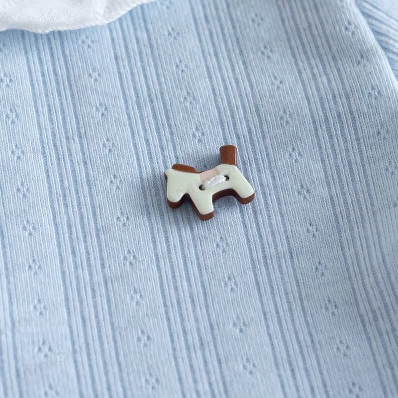 Toddler Ribbed Peter Pan Collar Short Sleeve T-Shirt - image 8