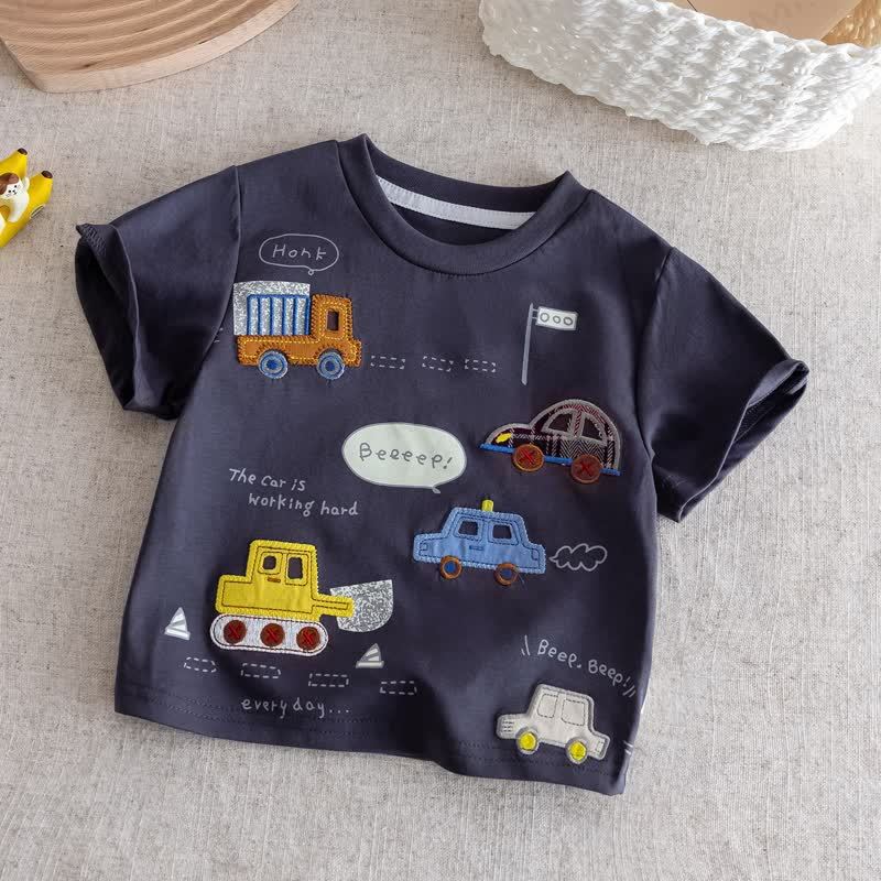 BEEEEP Toddler Cartoon Car Print T-Shirt - Gray - 6-7T - image 5
