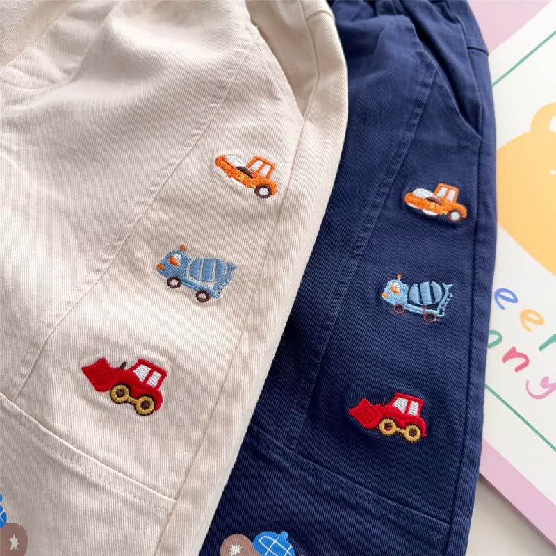 Toddler Bear and Truck Patch Casual Pants - image 7