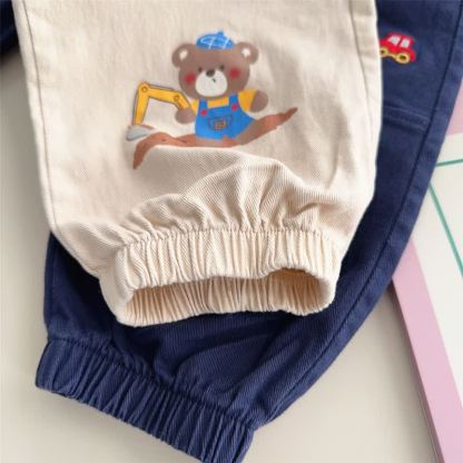 Toddler Bear and Truck Patch Casual Pants - image 8