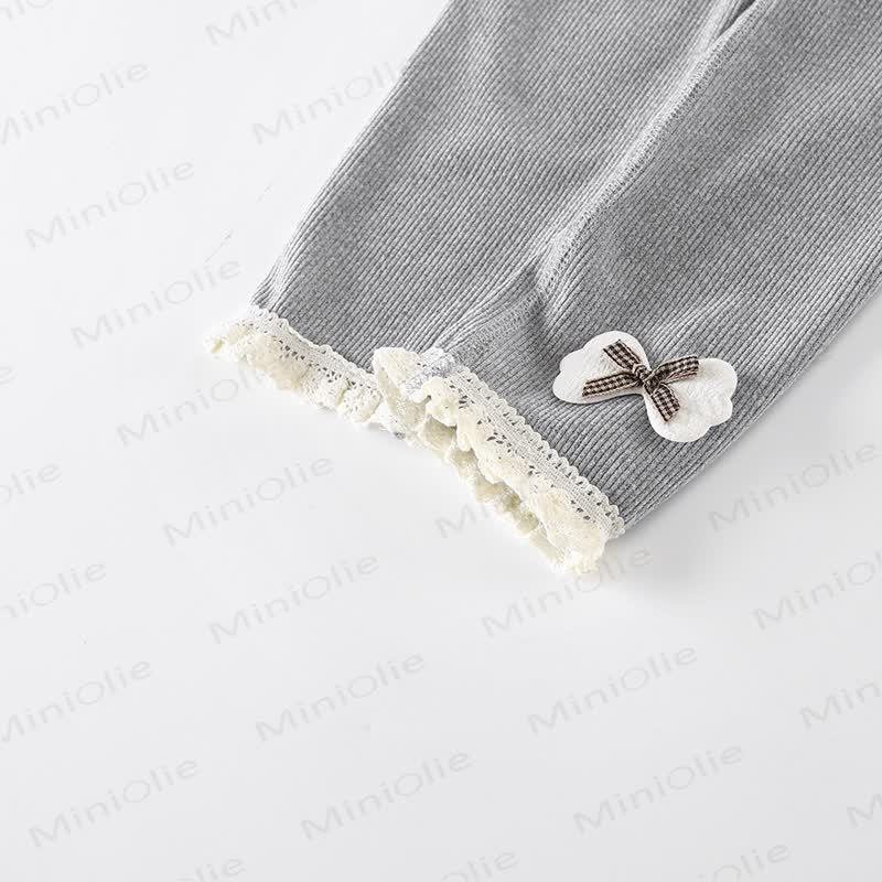 Toddler Girl Soft Ribbed Bow Leggings - image 12