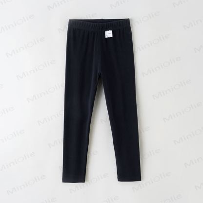 Toddler Kid Solid Color/Dot Leggings - Black - 10-11T - image 1