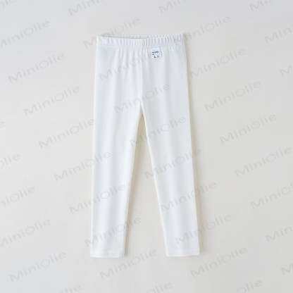Toddler Kid Solid Color/Dot Leggings - White - 10-11T - image 2