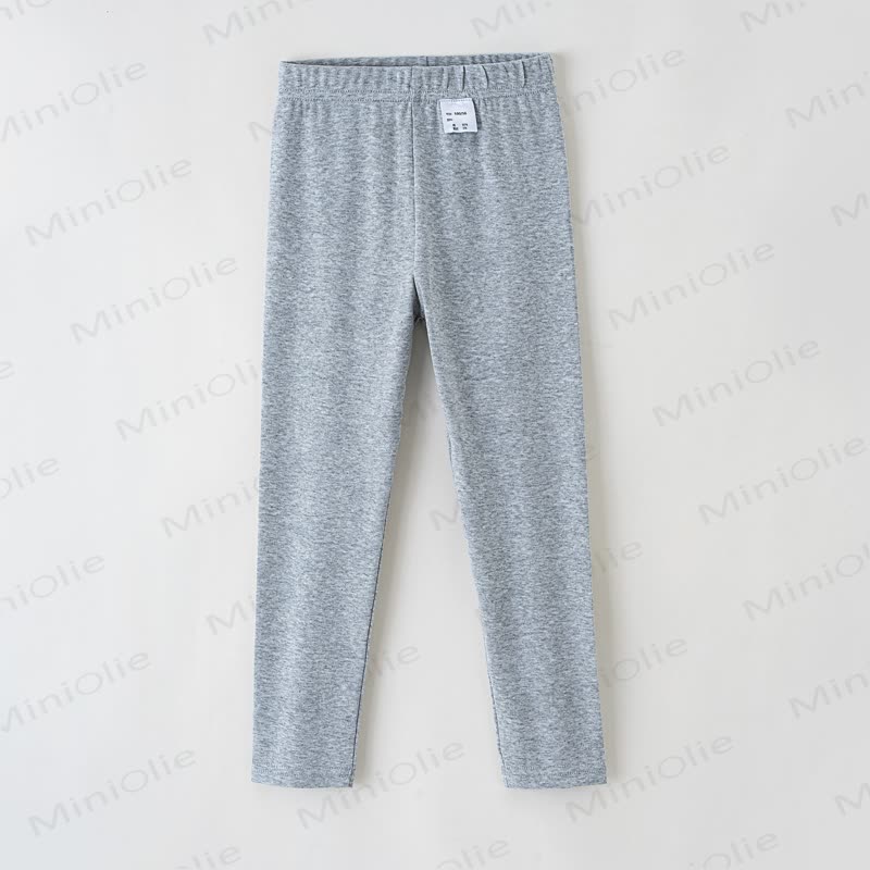 Toddler Kid Solid Color/Dot Leggings - Gray - 10-11T - image 3