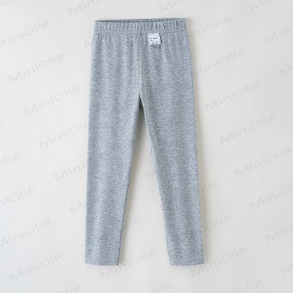 Toddler Kid Solid Color/Dot Leggings - Gray - 10-11T - image 3