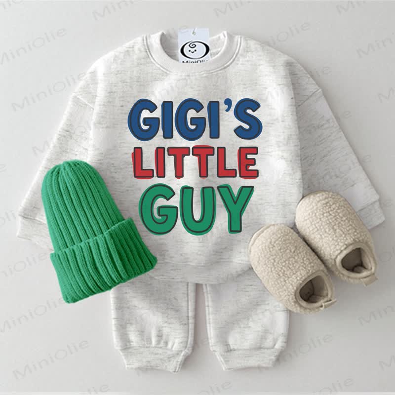 GIGI'S LITTLE GUY Baby Sweatshirt 2-piece Light Grey Set - Light Grey - 2-3T - image 1