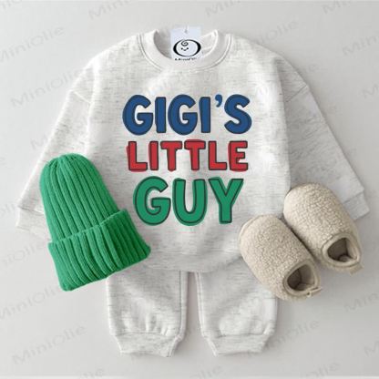 GIGI'S LITTLE GUY Baby Sweatshirt 2-piece Light Grey Set - Light Grey - 2-3T - image 1