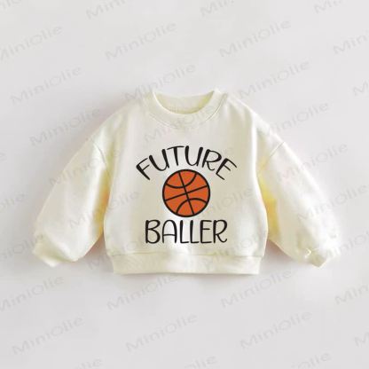 FUTURE BALLER Baby Toddler Cream Sweatshirt - Cream - 3-5T - image 1