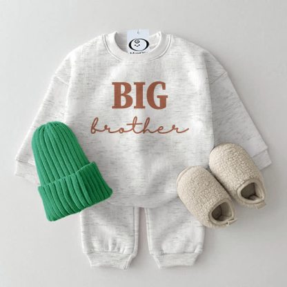 BIG BROTHER Baby Light Grey 2-piece Sweatshirt Set - Light Grey - 2-3T - image 1