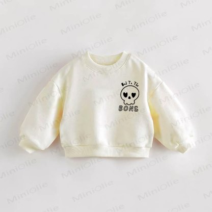 BAD TO THE BONE Baby Toddler Cream Sweatshirt - Cream - 3-5T - image 1