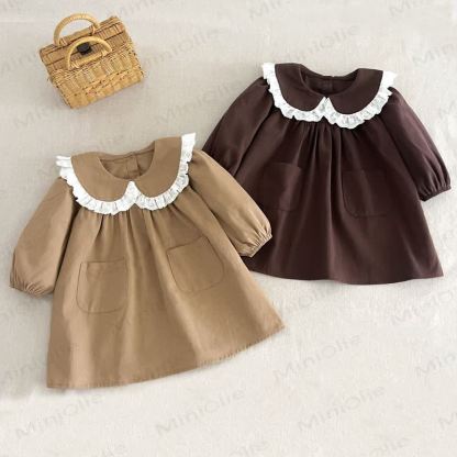 Toddler Girl Lace Collar Dress - image 2
