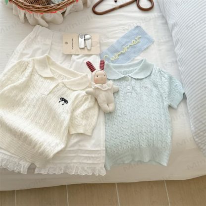 Toddler Girl Bow Knit T-Shirt - image 4