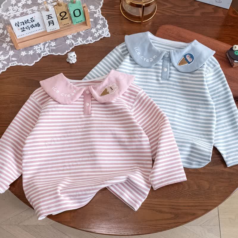 ICE CREAM Toddler Girl Striped Long Sleeve T-Shirt - image 1