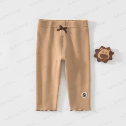 Baby Toddler Fower Bow Leggings - Khaki - 4-5T - image 5
