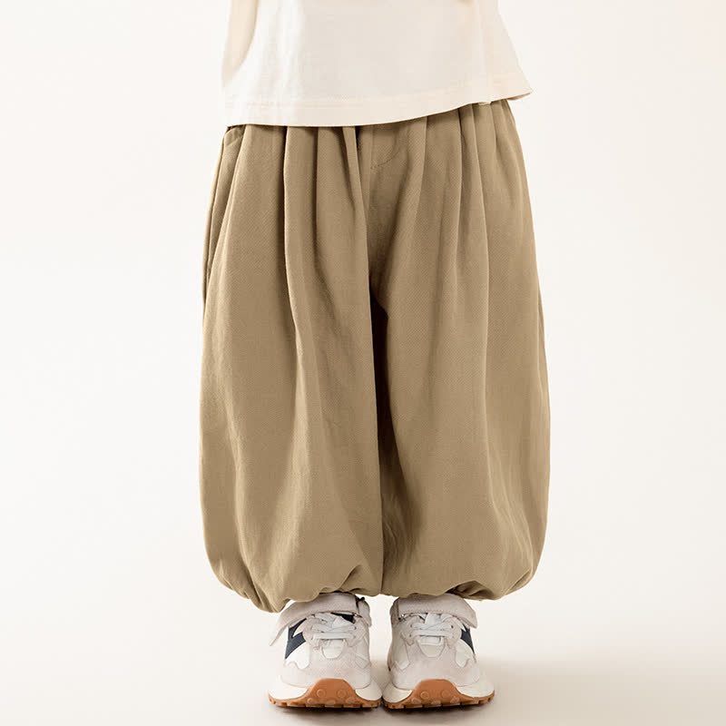 Toddler Boys Solid Color Relaxed Balloon Pants - Beige - 8-9T - image 2
