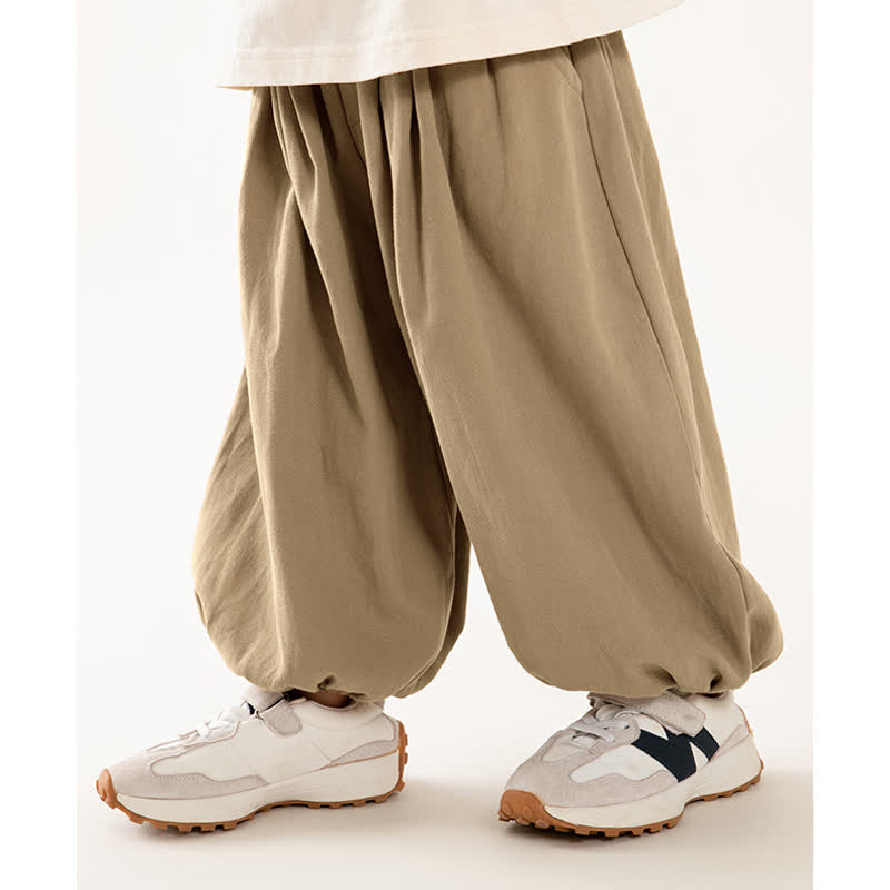 Toddler Boys Solid Color Relaxed Balloon Pants - image 3