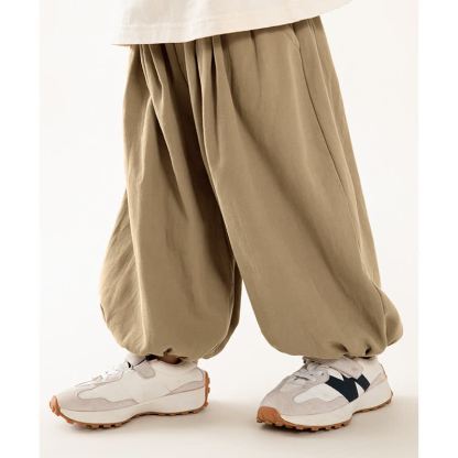 Toddler Boys Solid Color Relaxed Balloon Pants - image 3