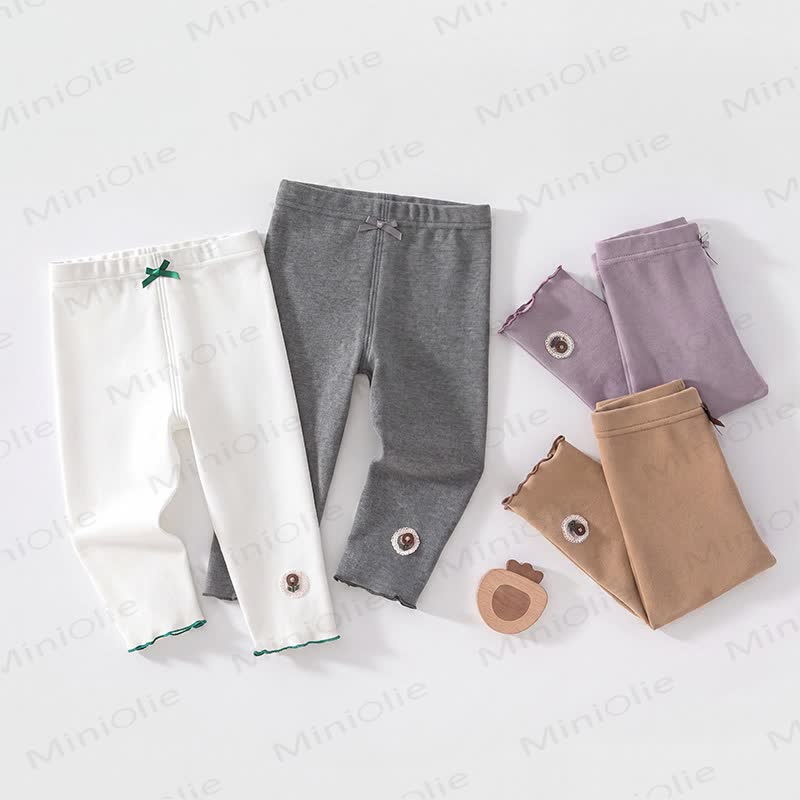 Baby Toddler Fower Bow Leggings - image 1