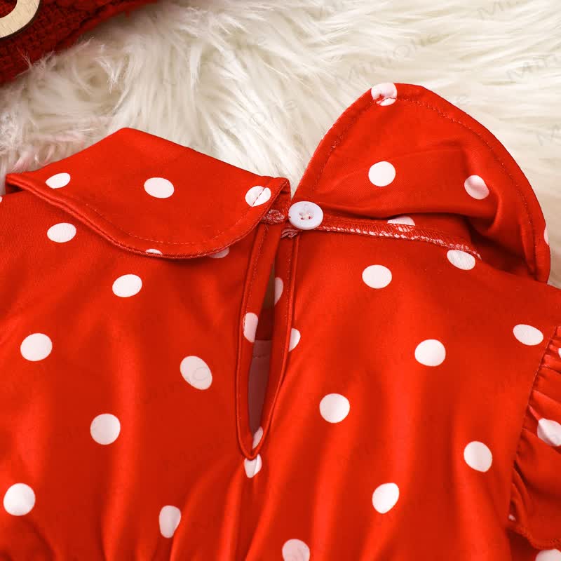 Baby Christmas Reindeer Dot Bodysuit - image 6