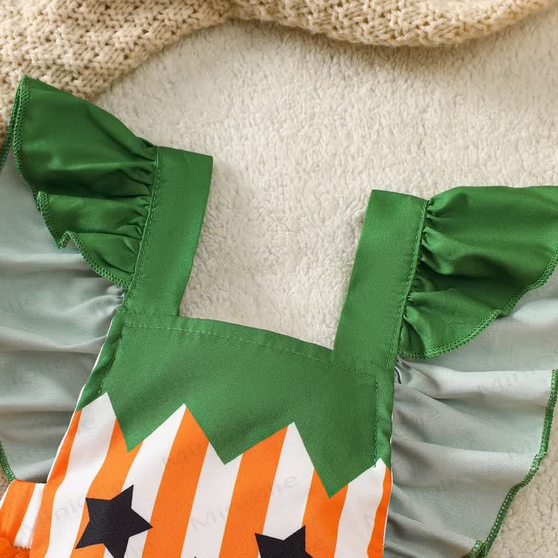 Baby Halloween Pumpkin Tulle Striped Bodysuit - image 3