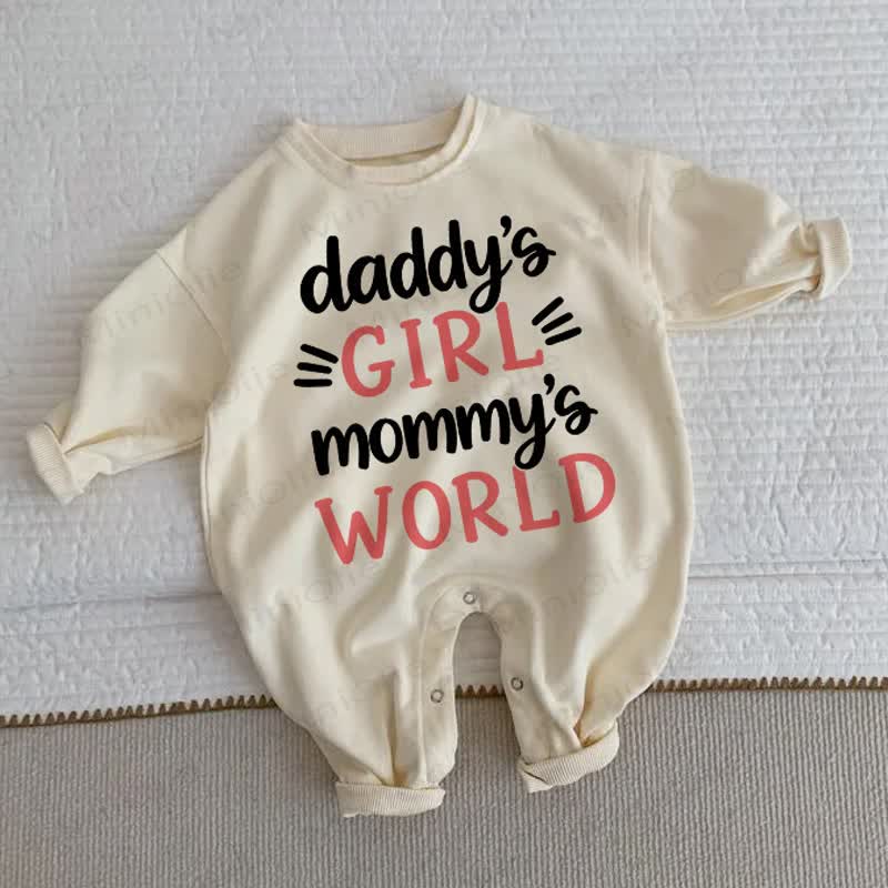DADDY'S GIRL MOMMY'S WORLD Baby Beige Romper - Beige - 2-3T - image 1
